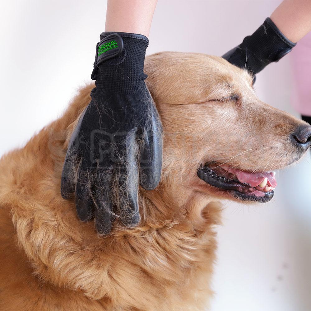 Guanti da toelettatura per massaggi per cani e gatti